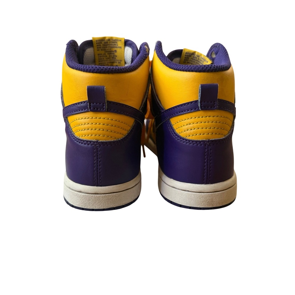 Nike Dunk High Varsity Purple University Gold Lakers Kids Shoes 13C DZ4455-500 - Picture 6 of 8